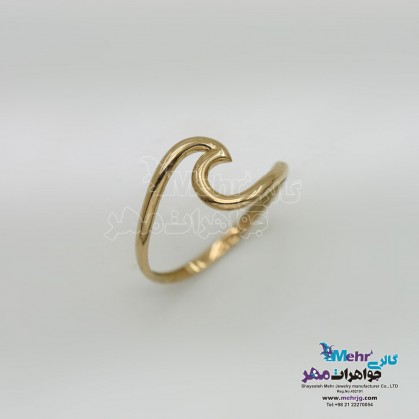 Gold ring - Wave design-MR0993